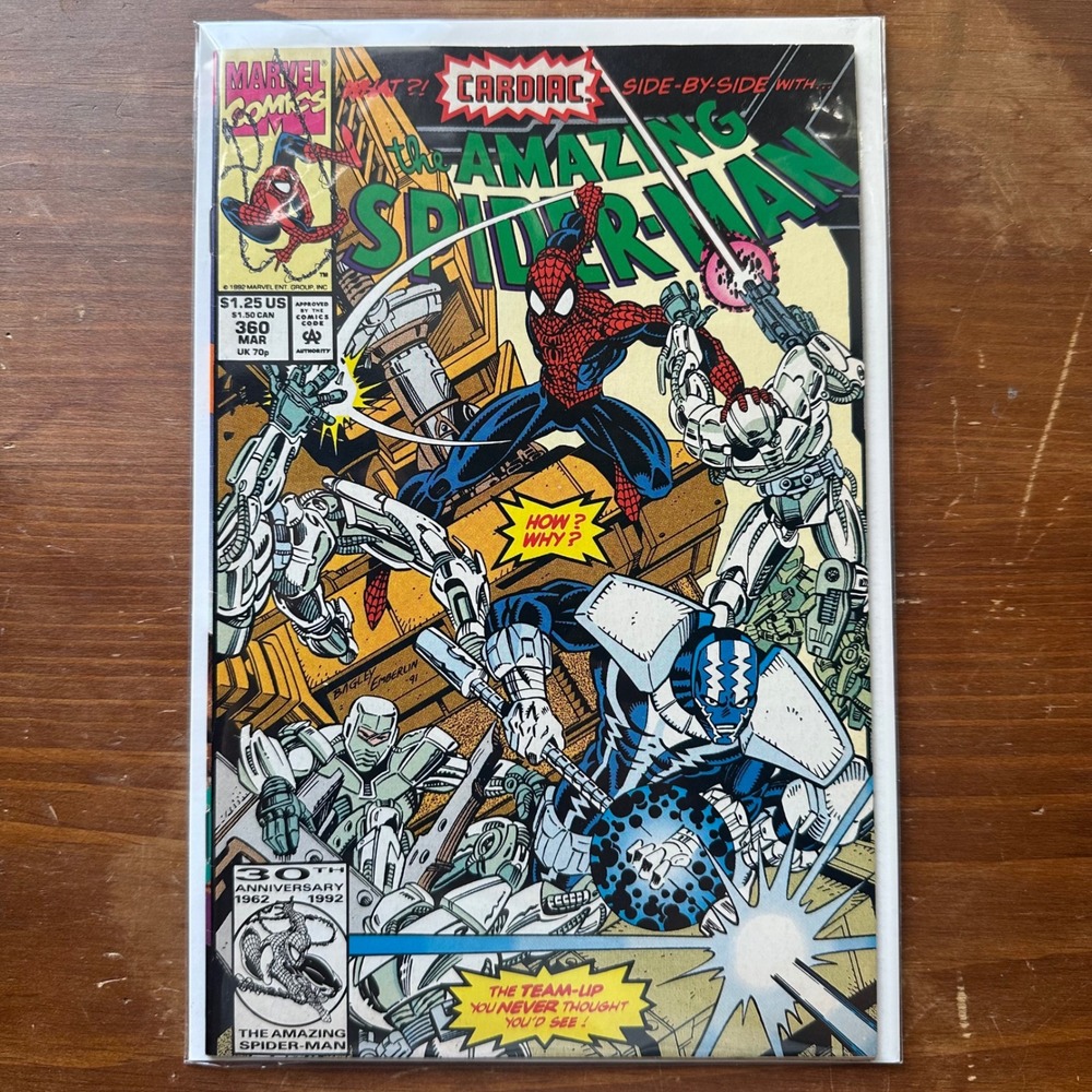 Vintage Marvel The Amazing Spider-Man #360 Cardiac March 1992 Bagley Raw NM